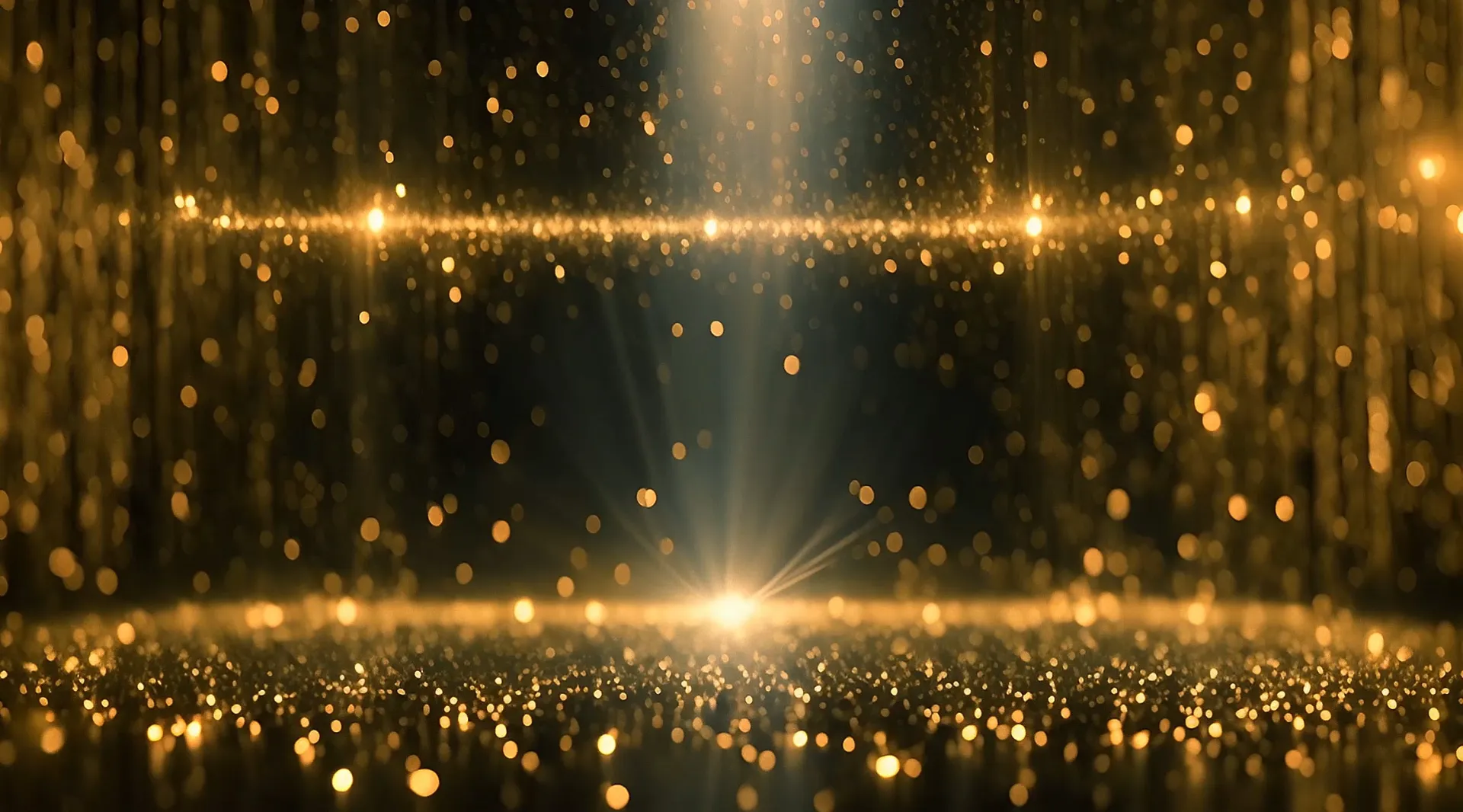 Glowing Gold Particles Floating Backdrop Stock Video